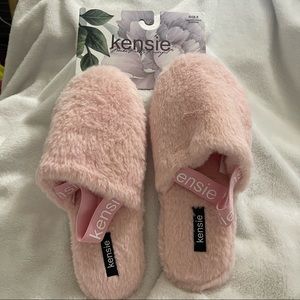 Womens Pink Kensie Slingback Plush Clog Memory Foam Slippers Pick Size 9